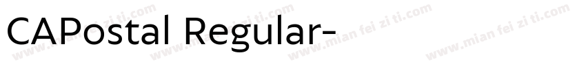 CAPostal Regular字体转换